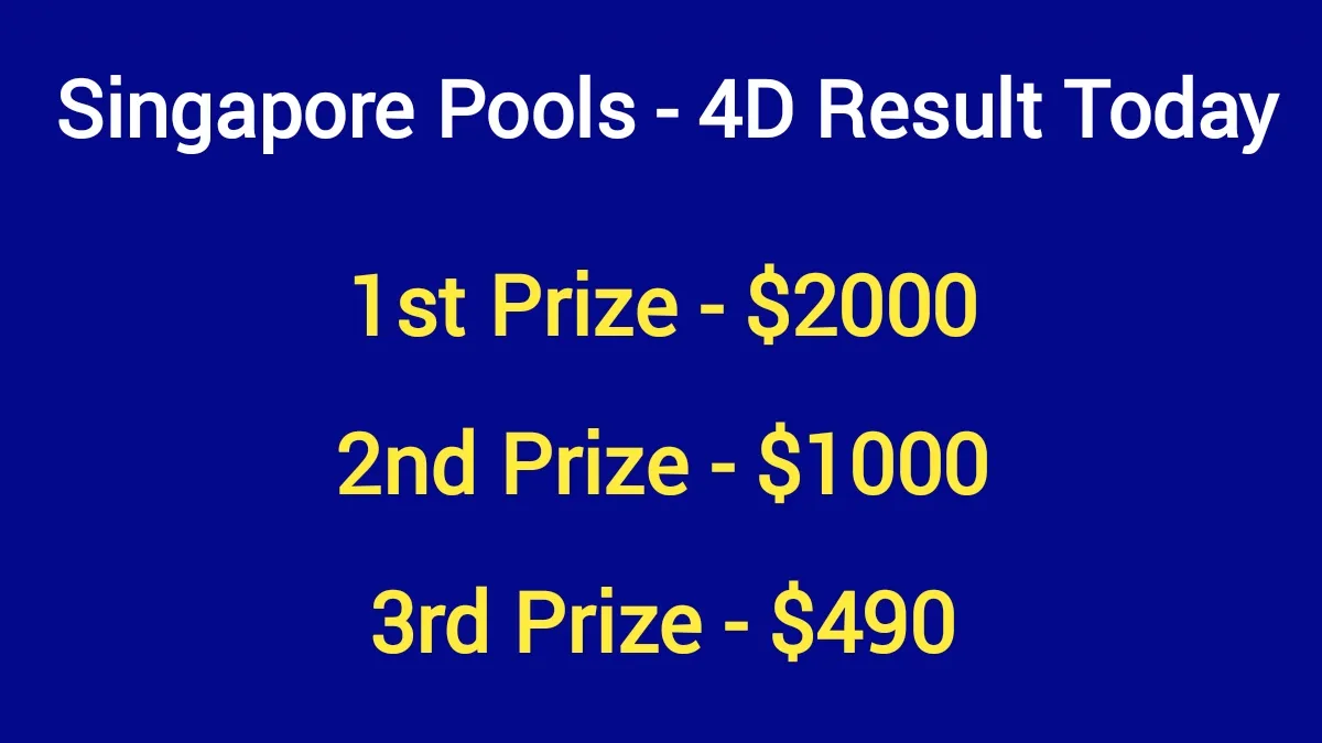 4D Results Today - Singapore Pools